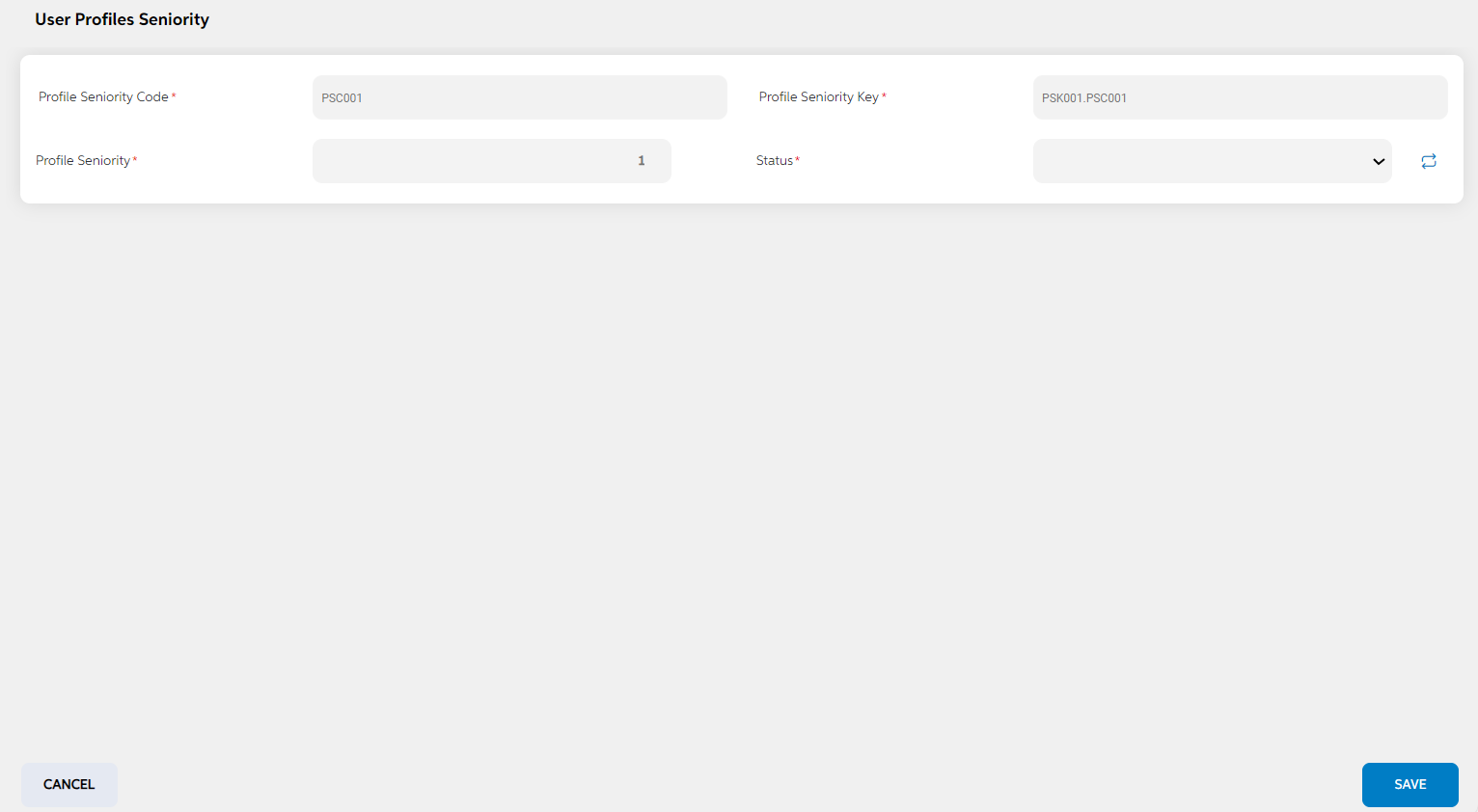 Add Profile Seniority